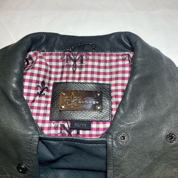 COPY - Stunning Mackage Lamb Leather Moto Biker Jacket - Picture 6 of 16